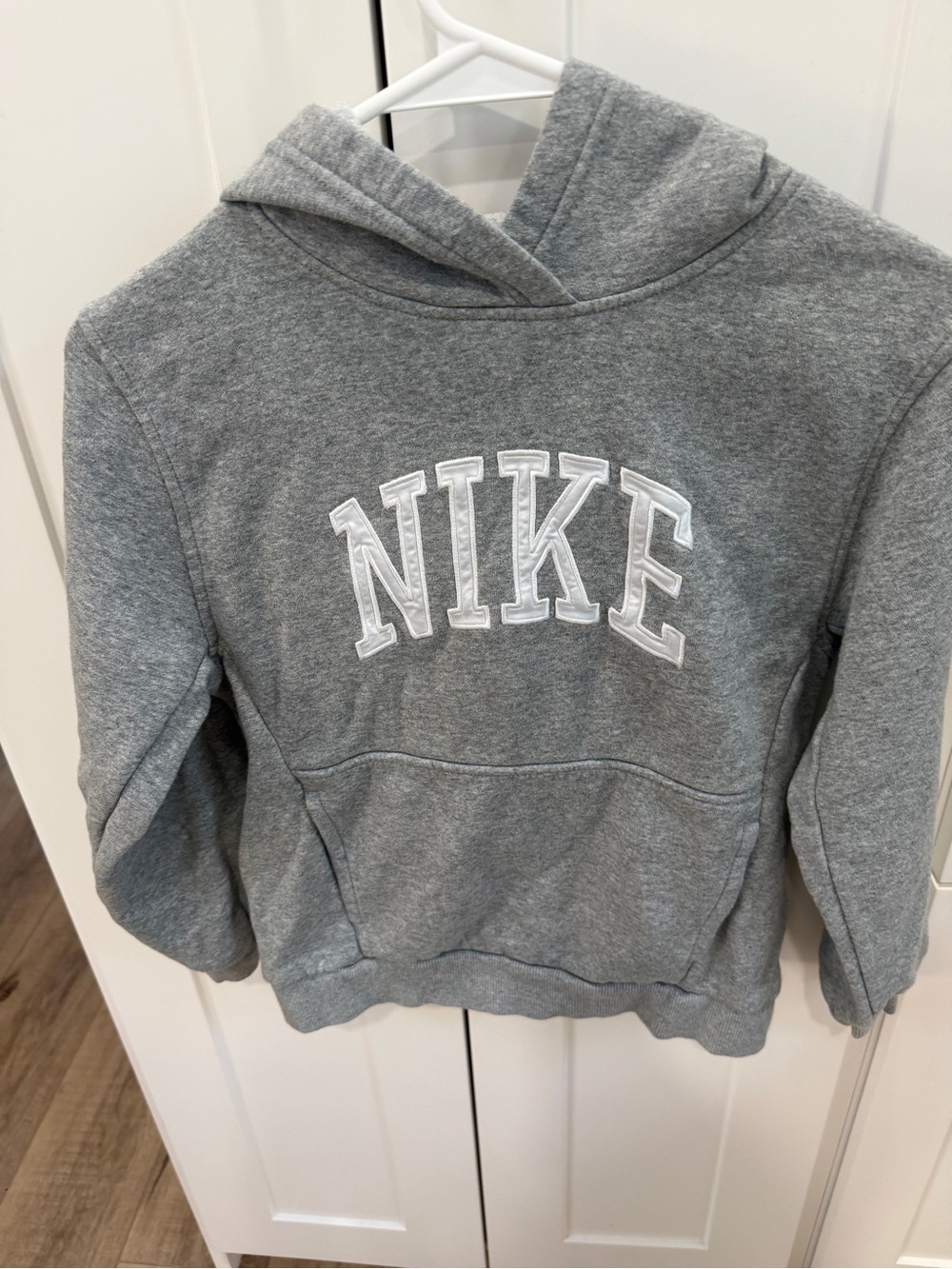 Nike Gray Pullover Hoodie with White NIKE Applique